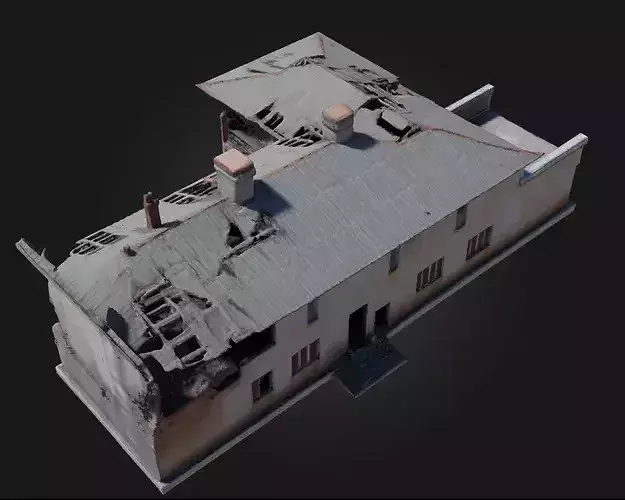 Abandoned Warehouse  Echoes of Industrial Silence 3D model 6