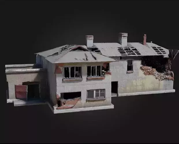 Abandoned Warehouse Echoes of Industrial Silence 3D model