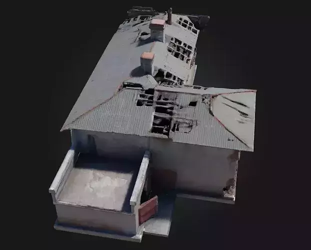Abandoned Warehouse  Echoes of Industrial Silence 3D model 4