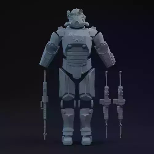 FNV NCR Salvaged PA One-Twelfth Scale Printable Kit