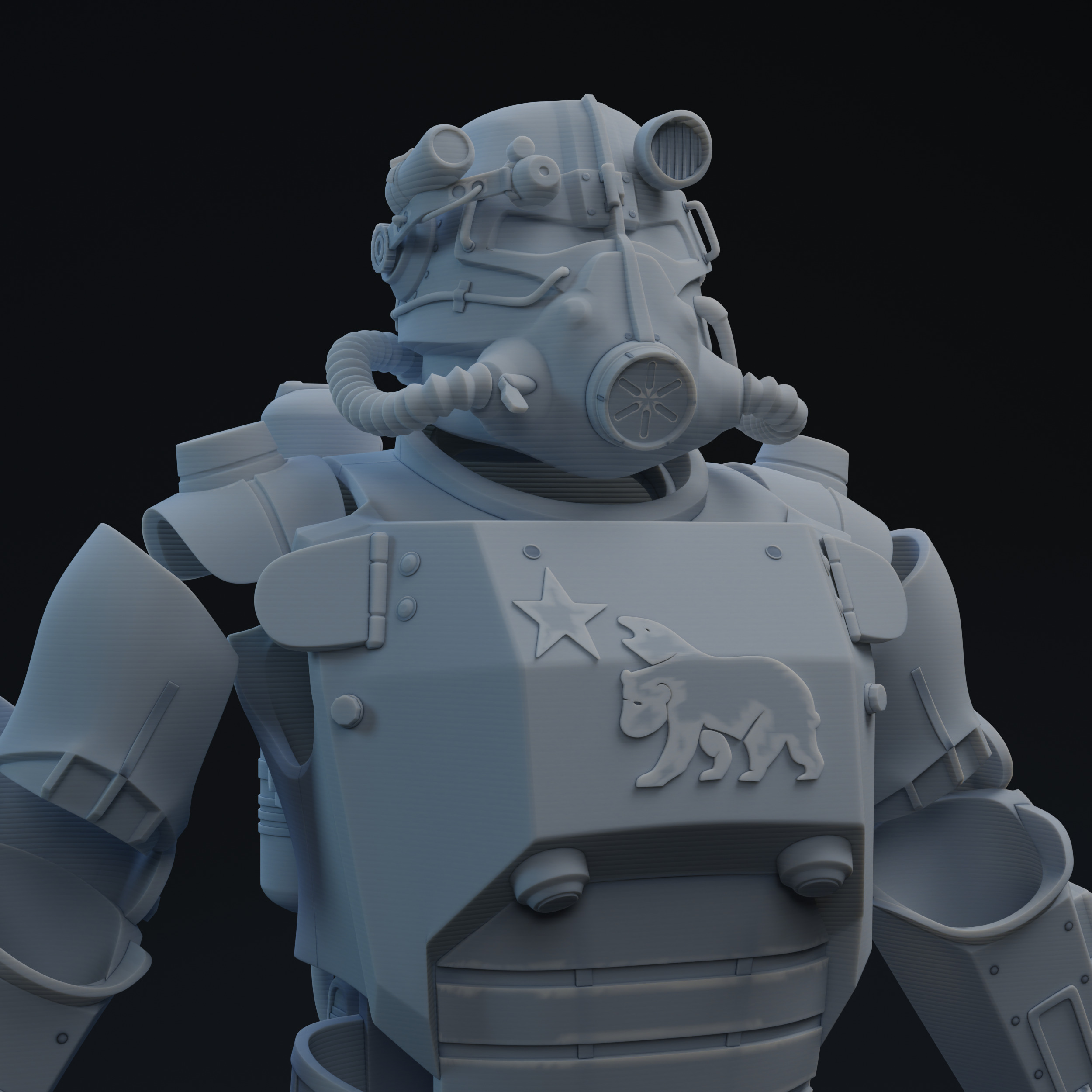 FNV NCR Salvaged PA One-Twelfth Scale Printable Kit 3D print model_2