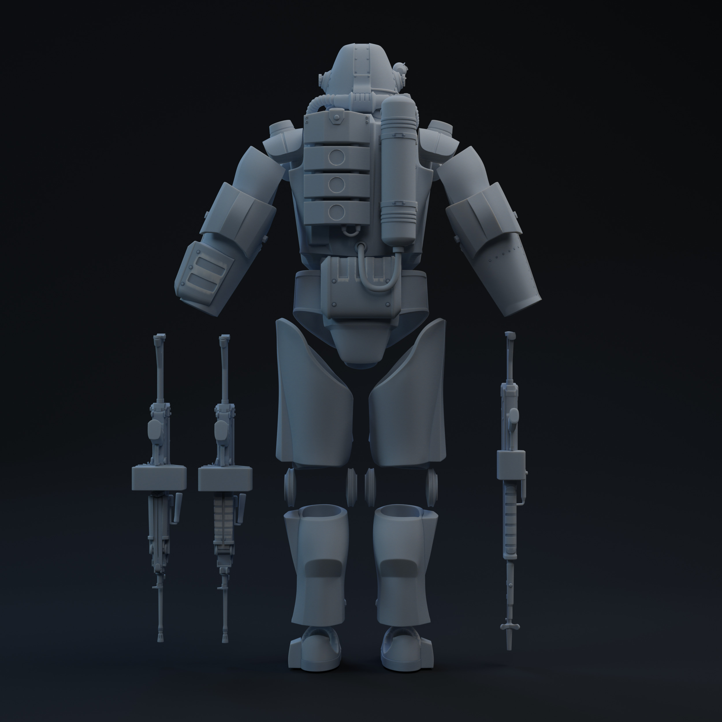 FNV NCR Salvaged PA One-Twelfth Scale Printable Kit 3D print model_1