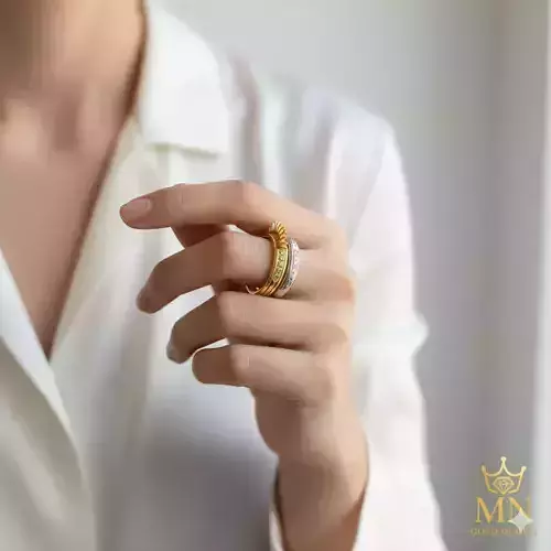 Heavenly wedding ring set