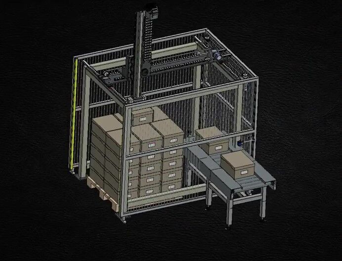 Truss Carton Palletizer  Efficient Carton Stacking Machine 3D model_1
