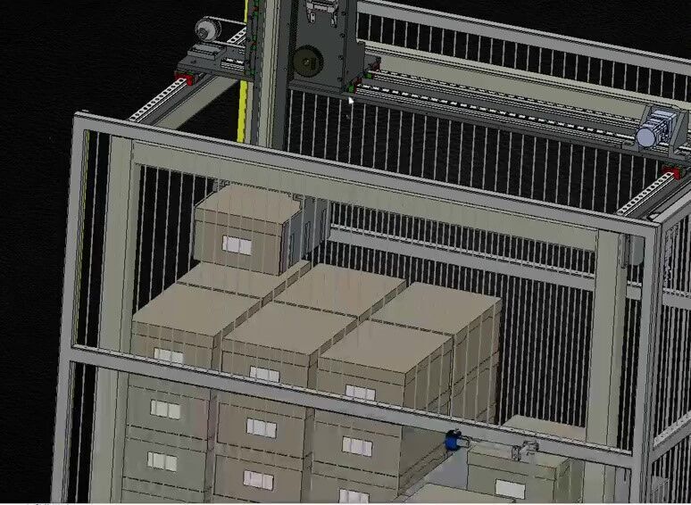 Truss Carton Palletizer  Efficient Carton Stacking Machine 3D model_3