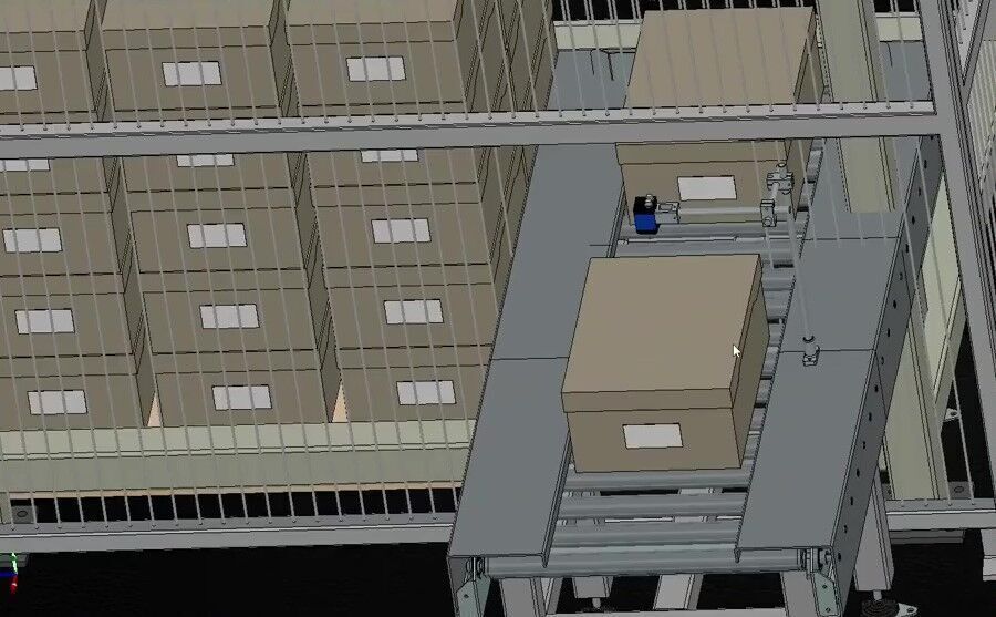 Truss Carton Palletizer  Efficient Carton Stacking Machine 3D model_8