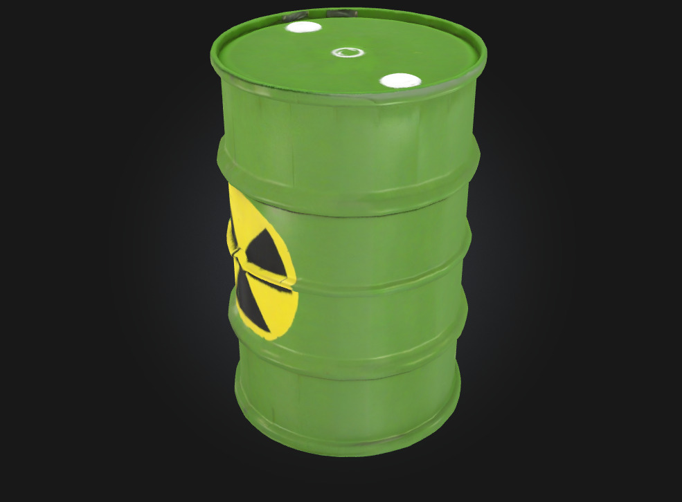 Barrel Hazardous Waste Containment in 3D Detail 3D model_1