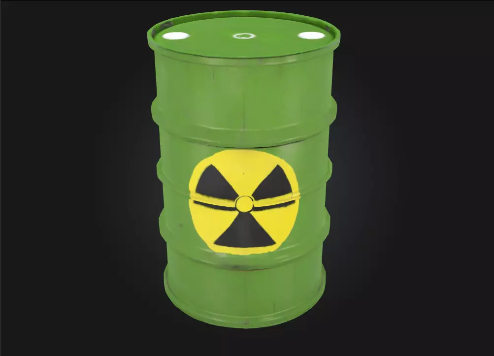 Barrel Hazardous Waste Containment in 3D Detail 3D model_0