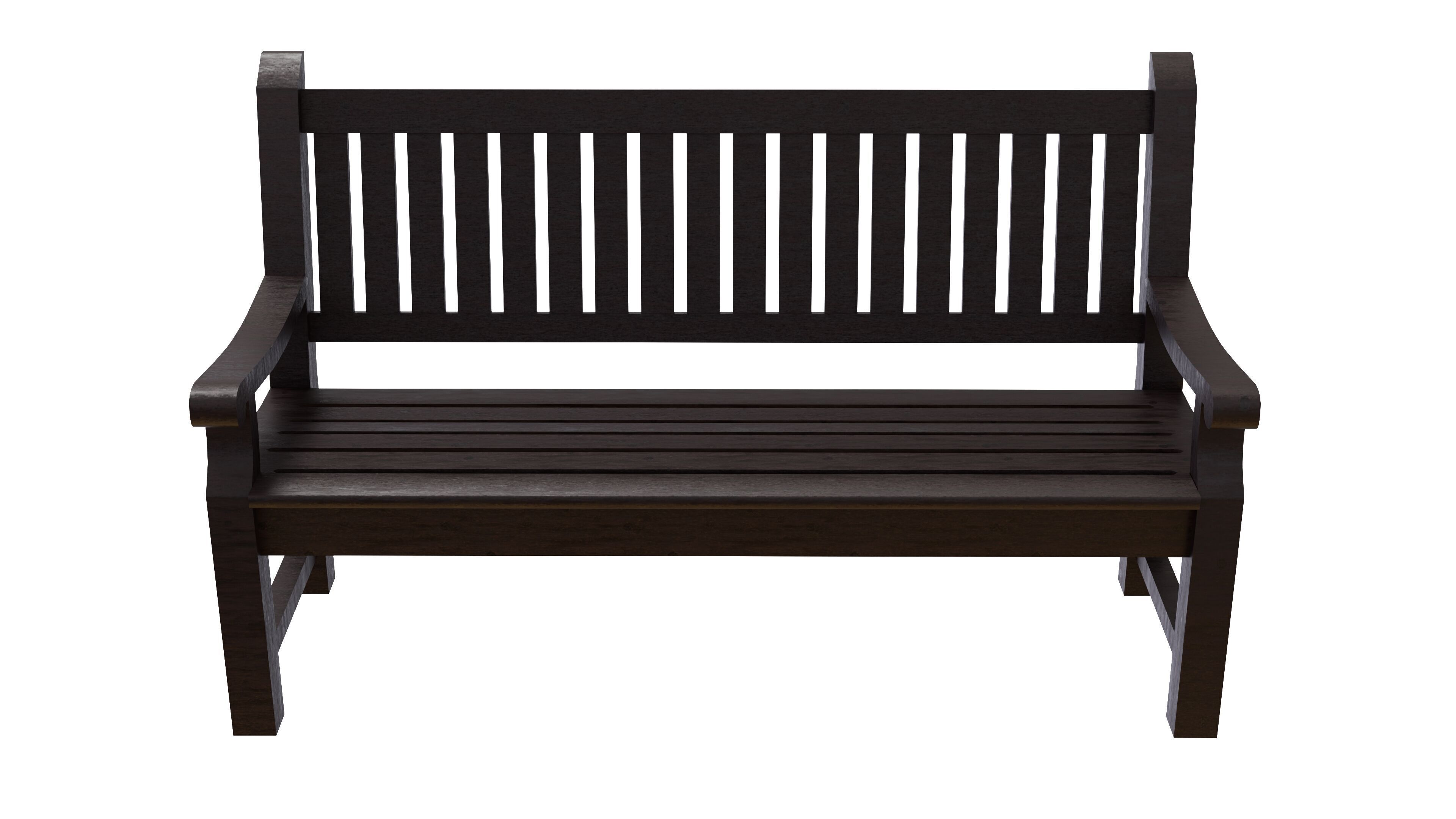 Garden Bench 3D Model Set Low-poly 3D model_3