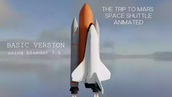 Discovery Space shuttle 3D animated