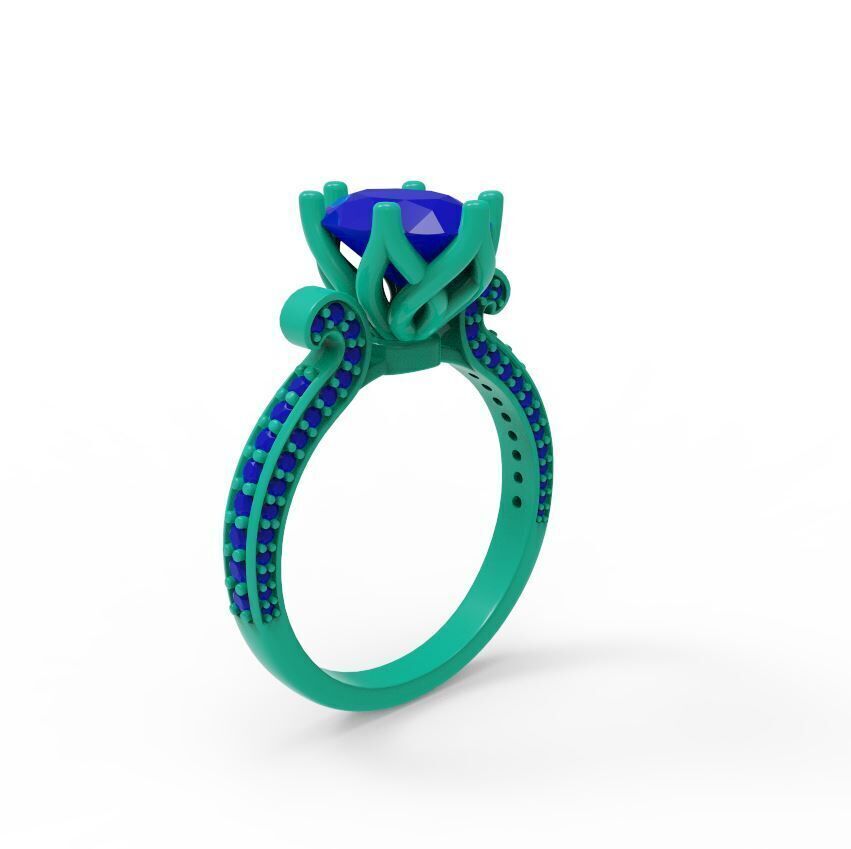 Engagement ring 21 3D print model_2