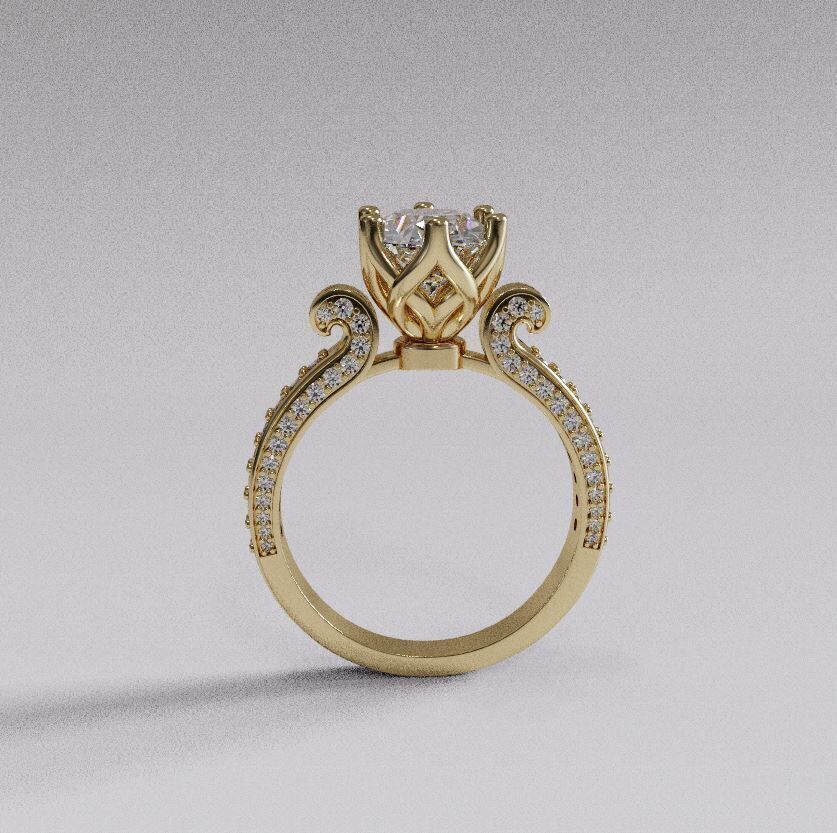 Engagement ring 21 3D print model_1
