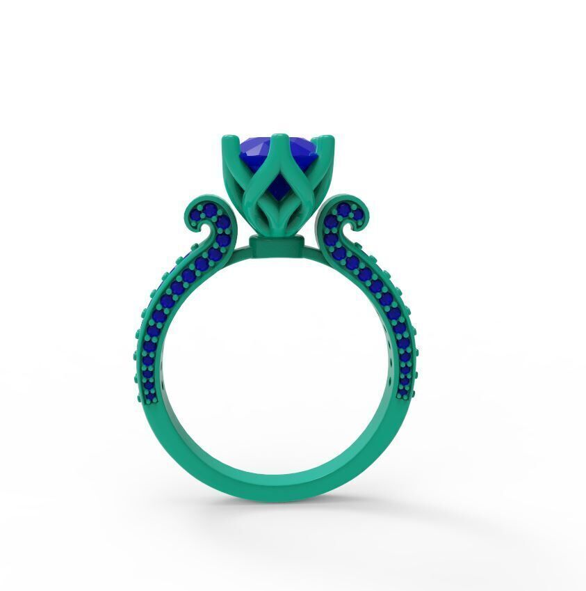 Engagement ring 21 3D print model_4