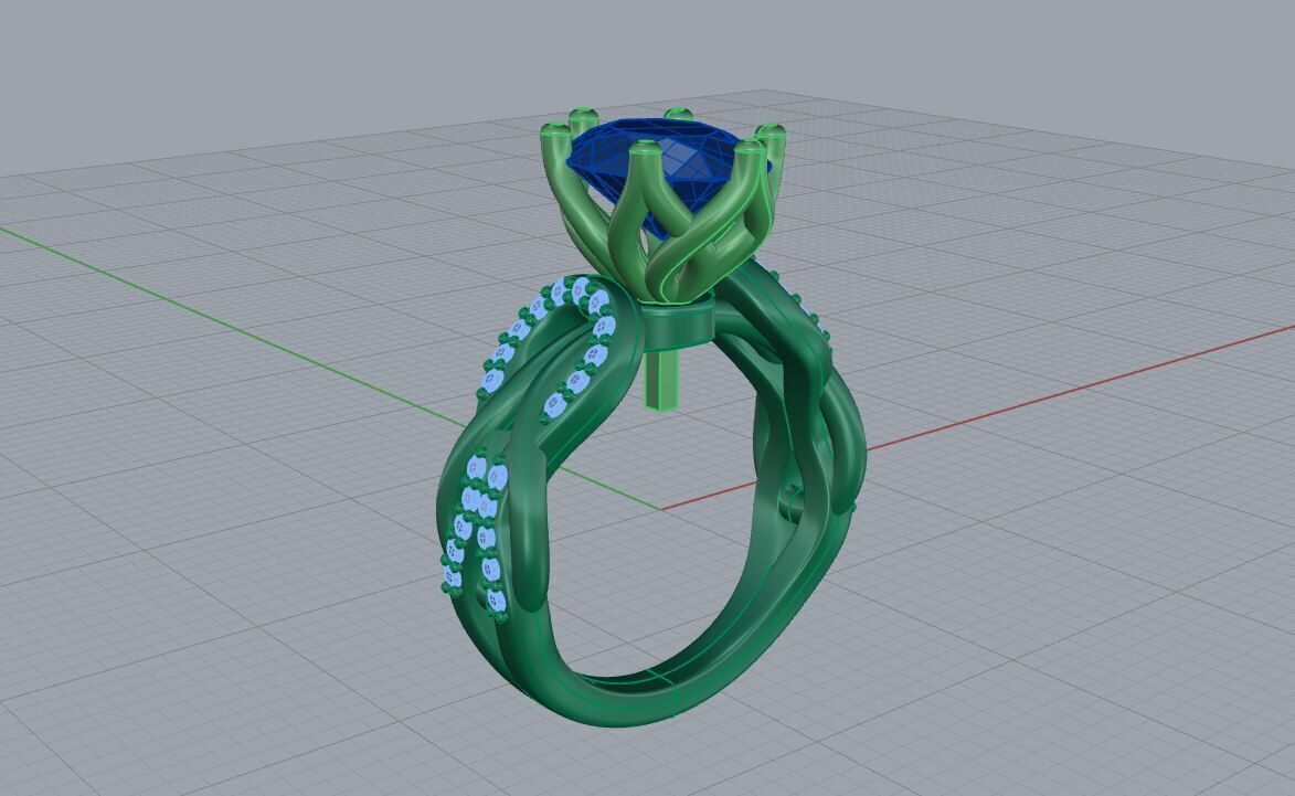 Engagement ring 21 3D print model_3