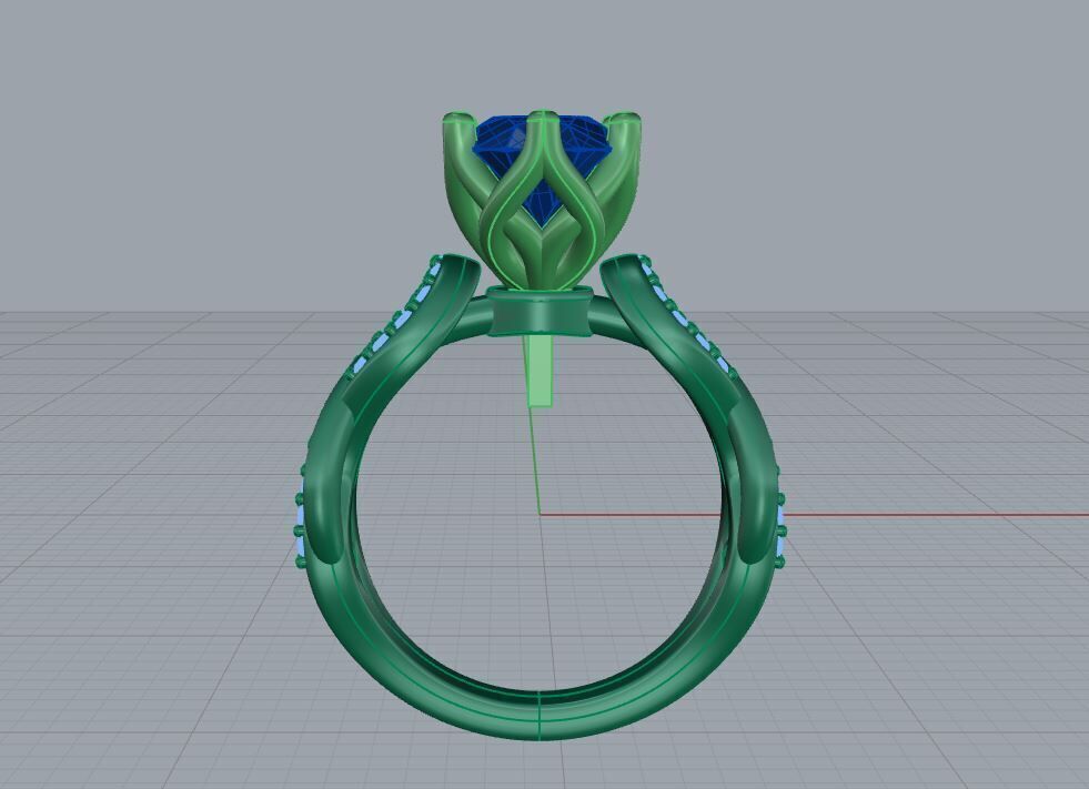Engagement ring 21 3D print model_5