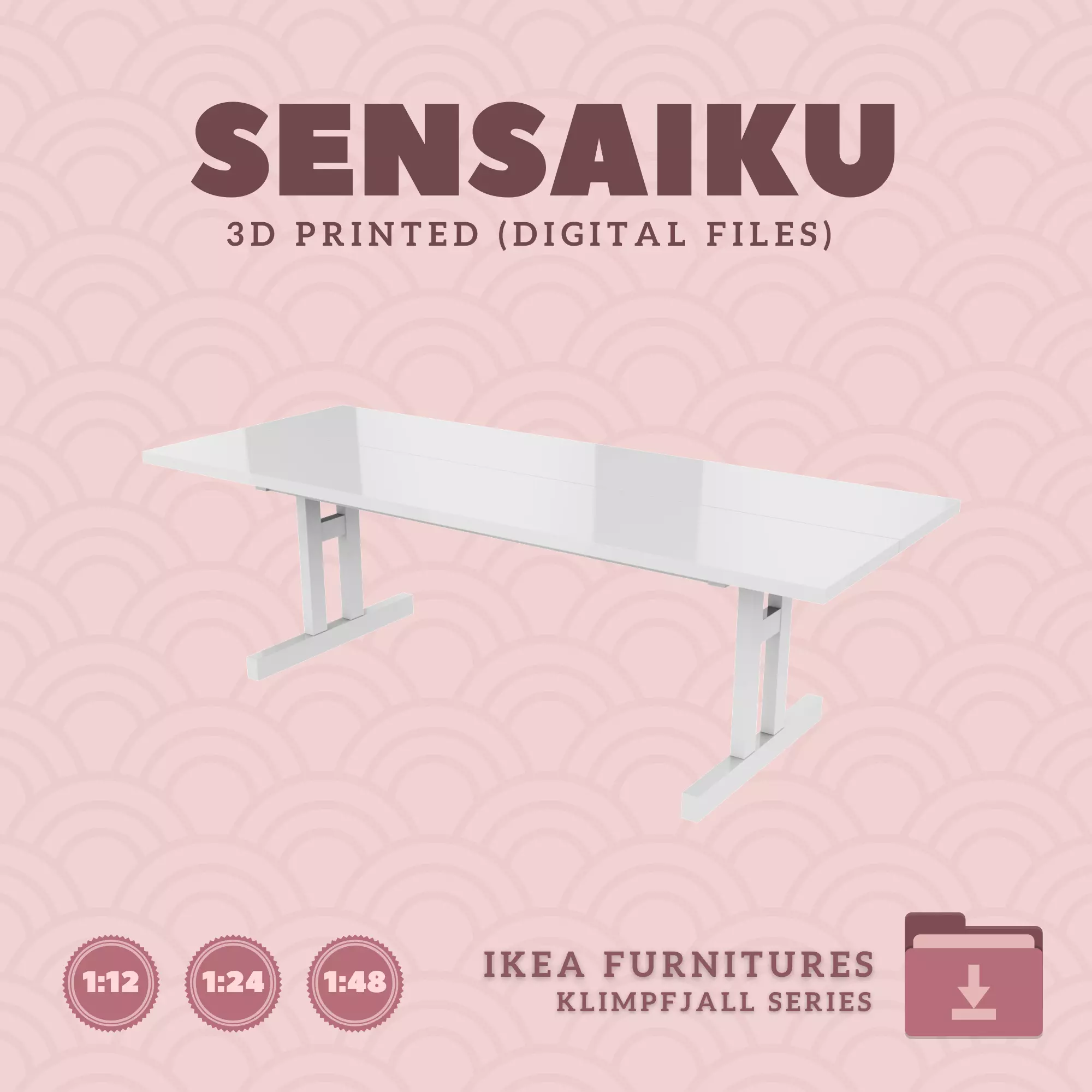 19 KLIMPFJALL Dining Table for Dollhouse - IKEA - 3D Print 3D print model