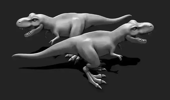 T-Rex Dinosaur - 3D Model for Print or Animation Use