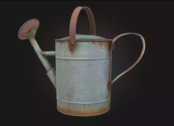 Rusty Watering Can  Vintage Garden Charm with Timeworn Appeal