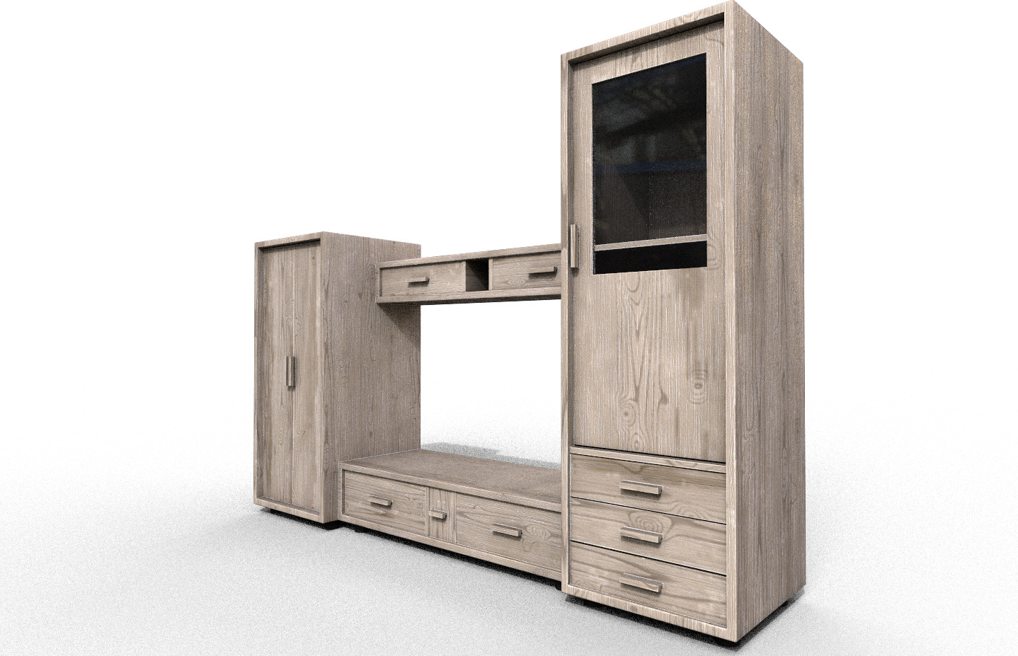 Set Modern Furniture 3D Model Low-poly 3D model_4