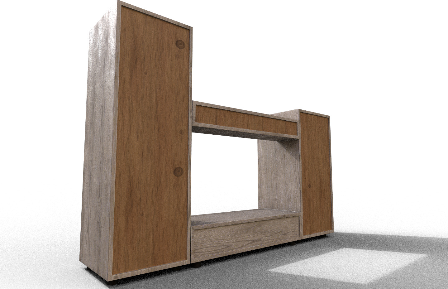 Set Modern Furniture 3D Model Low-poly 3D model_6