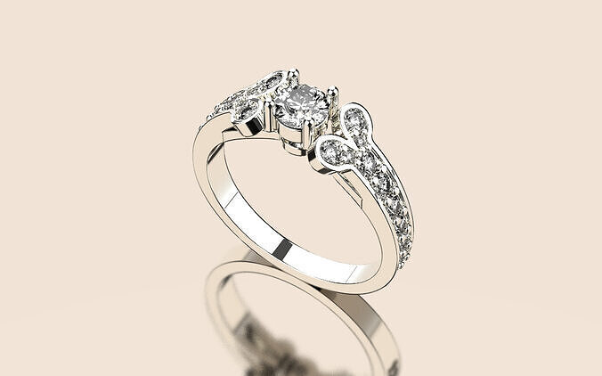 ballerina ring 3D print model