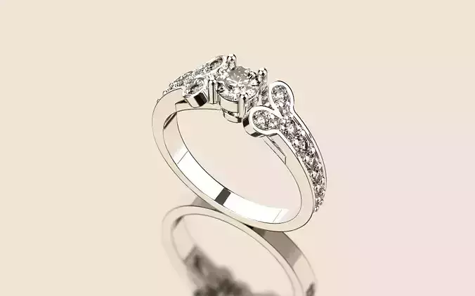 ballerina ring 3D print model