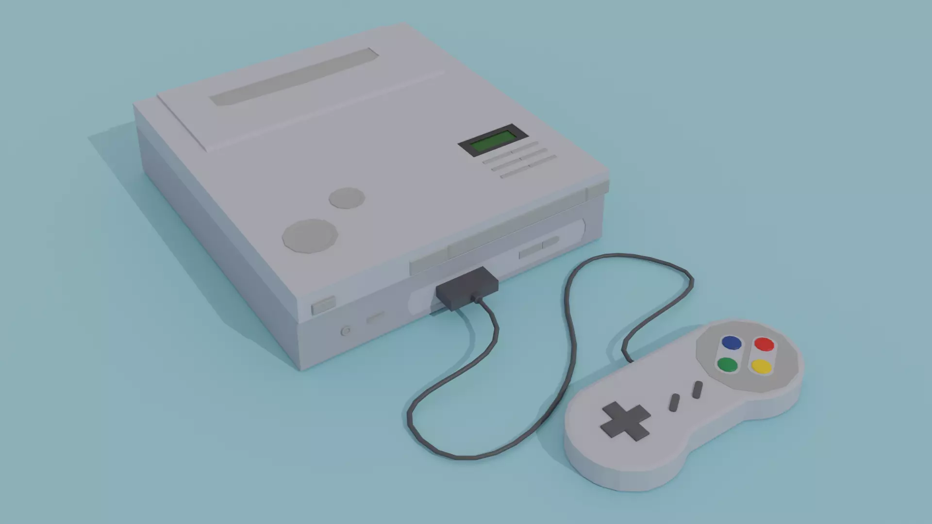 Low Poly Nintendo PlayStation 3D Model Low-poly 3D model_0