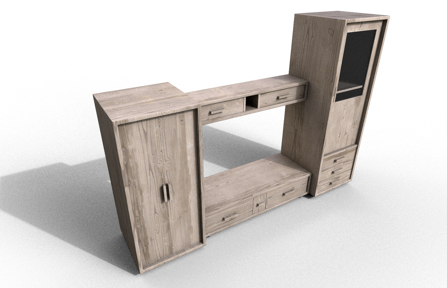 Pack 2 Sets Modern Furniture 3D Model Low-poly 3D model_7