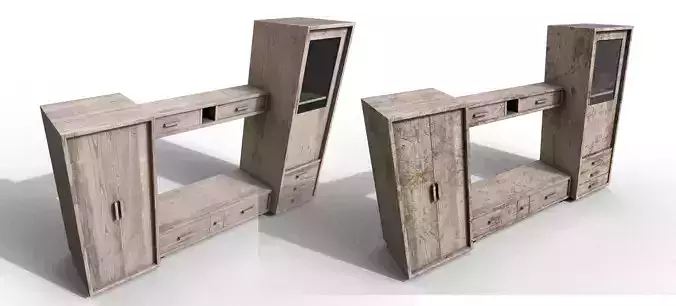 Pack 2 Sets Modern Furniture 3D Model