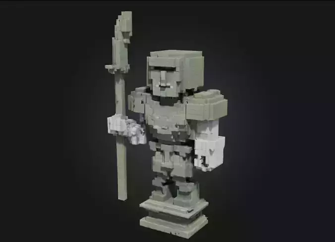 Stone Guardian Statue  Timeless Sentinel of Myth and Monument