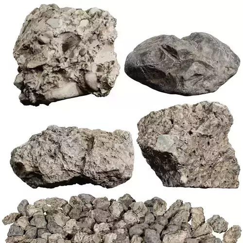 3D Scanned Stone 02 - Photorealistic Rock Asset