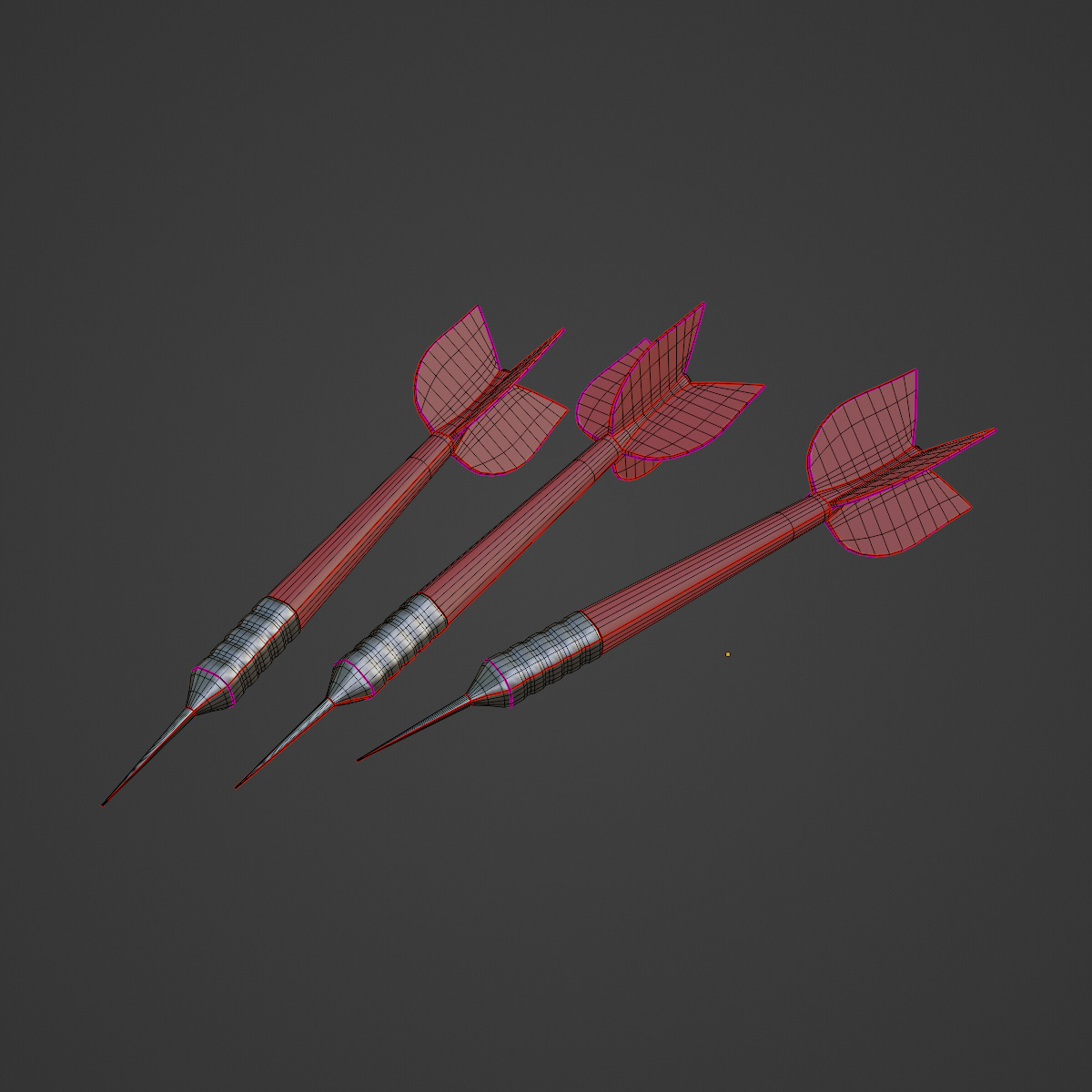 Dart 02 Low-poly 3D model_7
