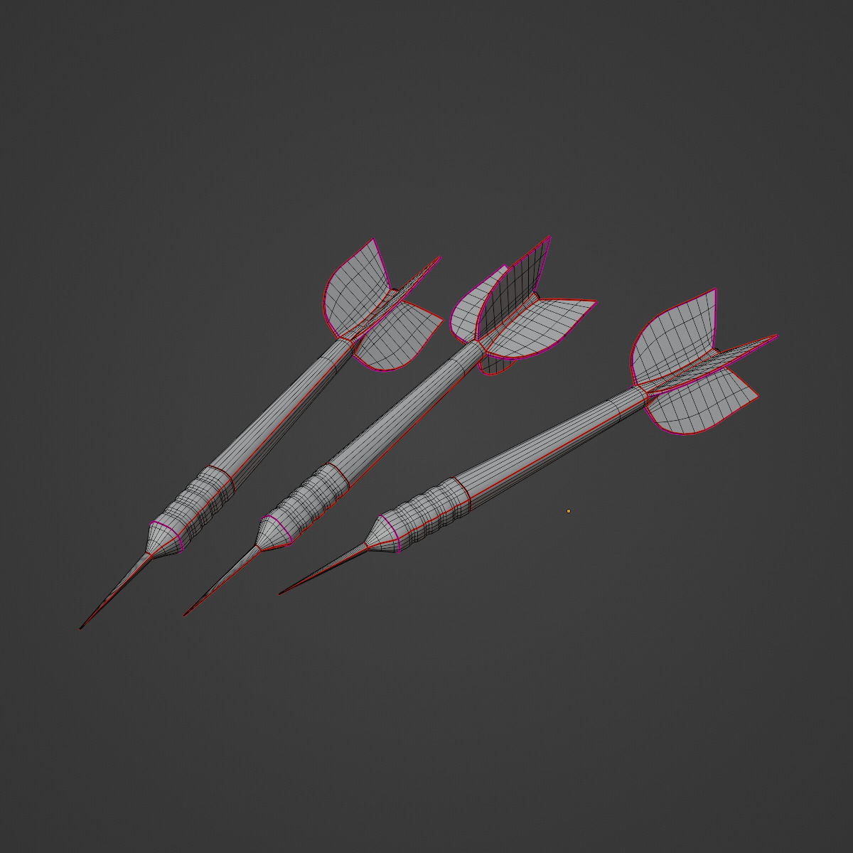 Dart 02 Low-poly 3D model_8