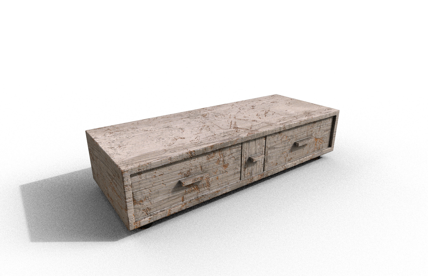 Set Old Modern Furniture 3D Model Terror Low-poly 3D model_26