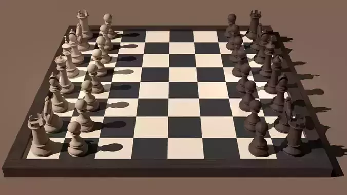 Chess board 3D model