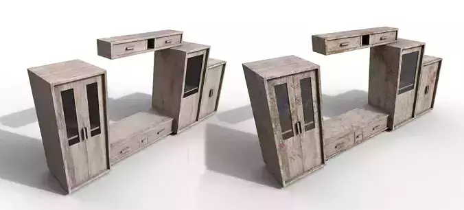 Pack 2 Sets Modern Furniture 3D Model