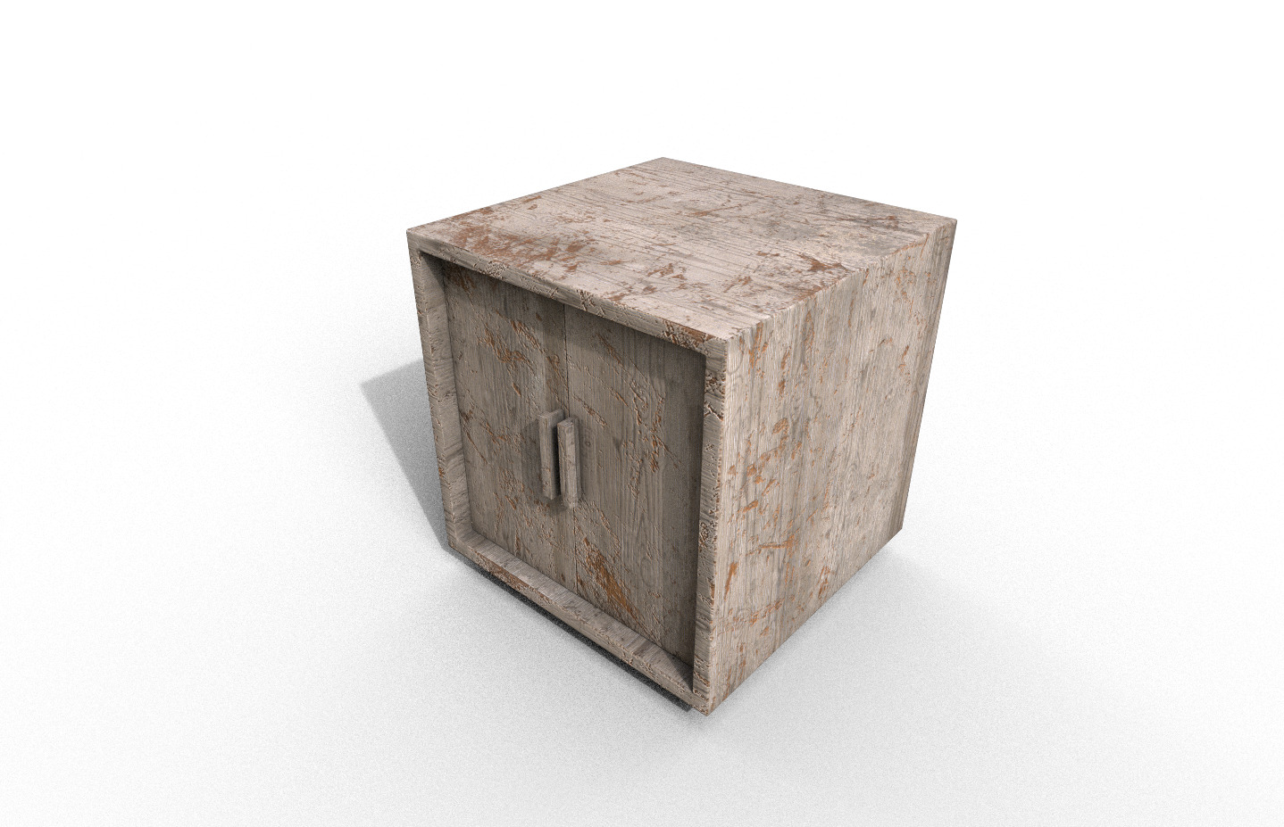 Set Old Modern Furniture 3D Model Terror Low-poly 3D model_10