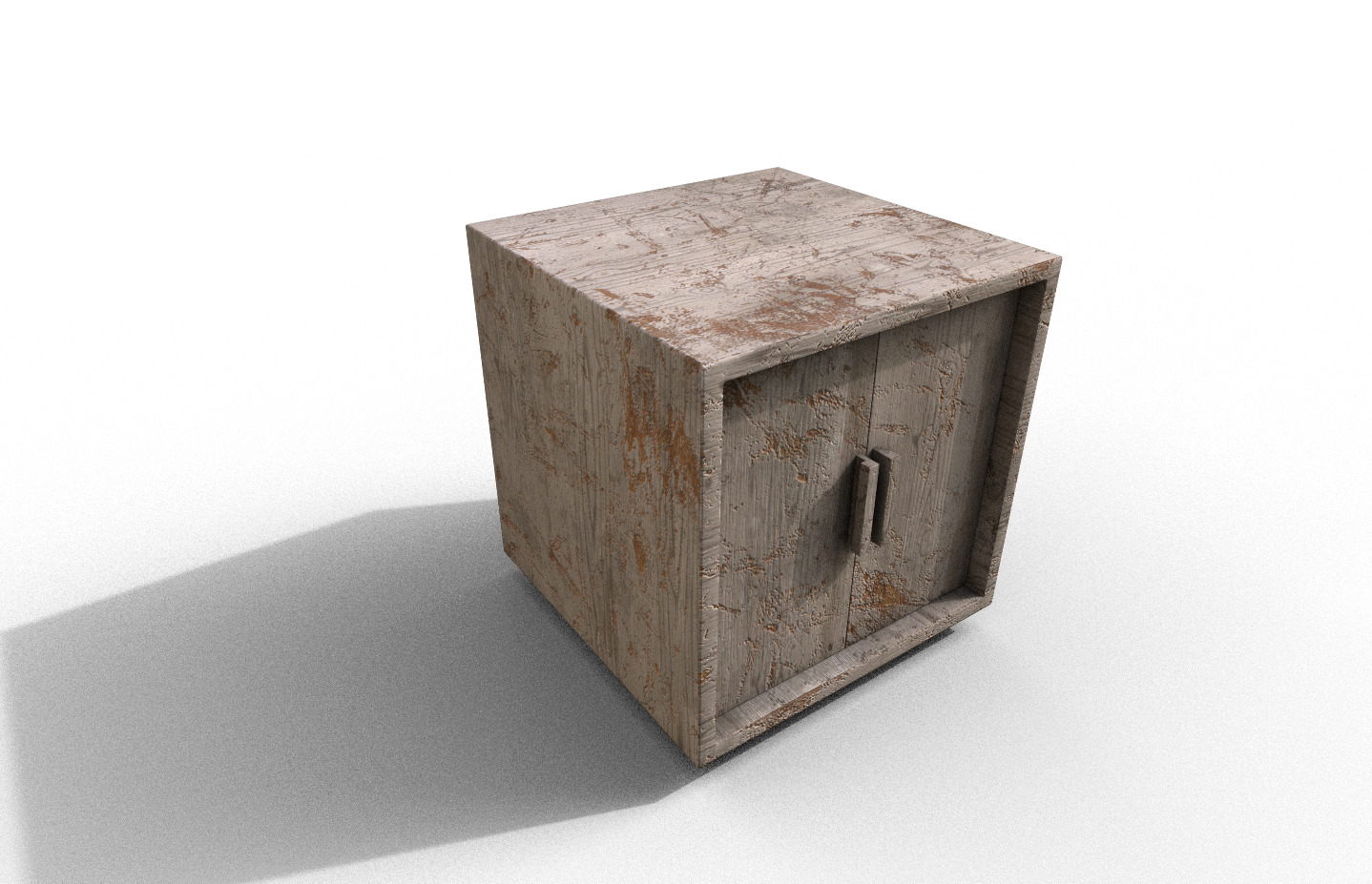 Set Old Modern Furniture 3D Model Terror Low-poly 3D model_1