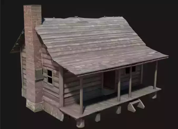 Rustic Cabin  Cozy Wilderness Retreat in Timber and Stone