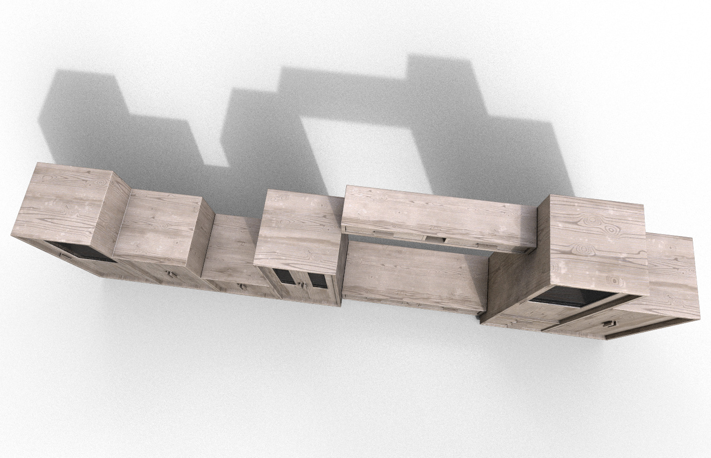 Set Modern Furniture 3D Model Low-poly 3D model_7