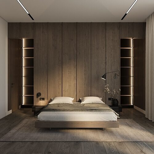 Modern Master Bedroom 3D model