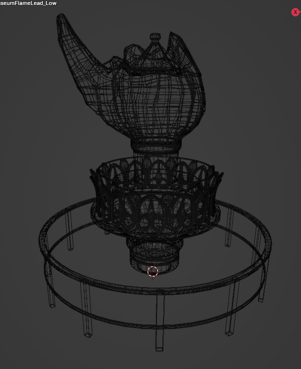 Old Flame Museum Statue of Liberty Low-poly 3D model_1