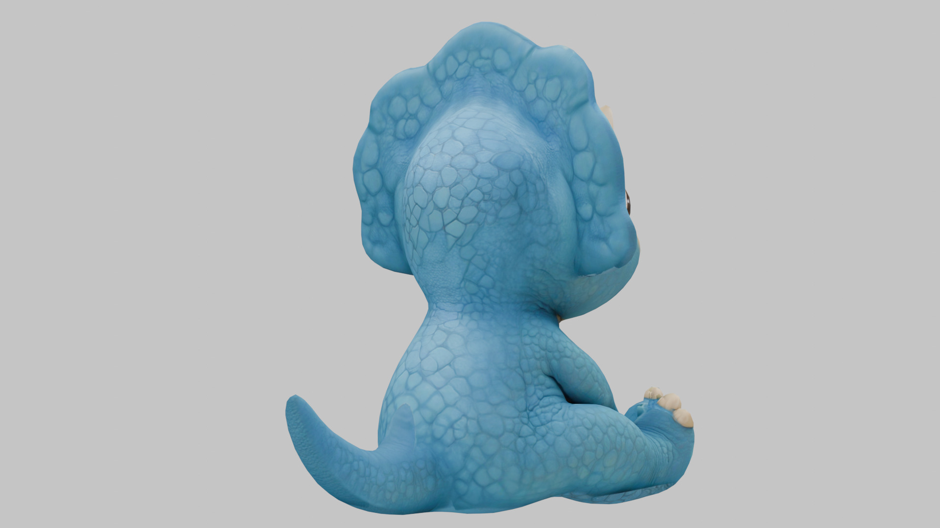 Triceratops Kid Low-poly 3D model_3
