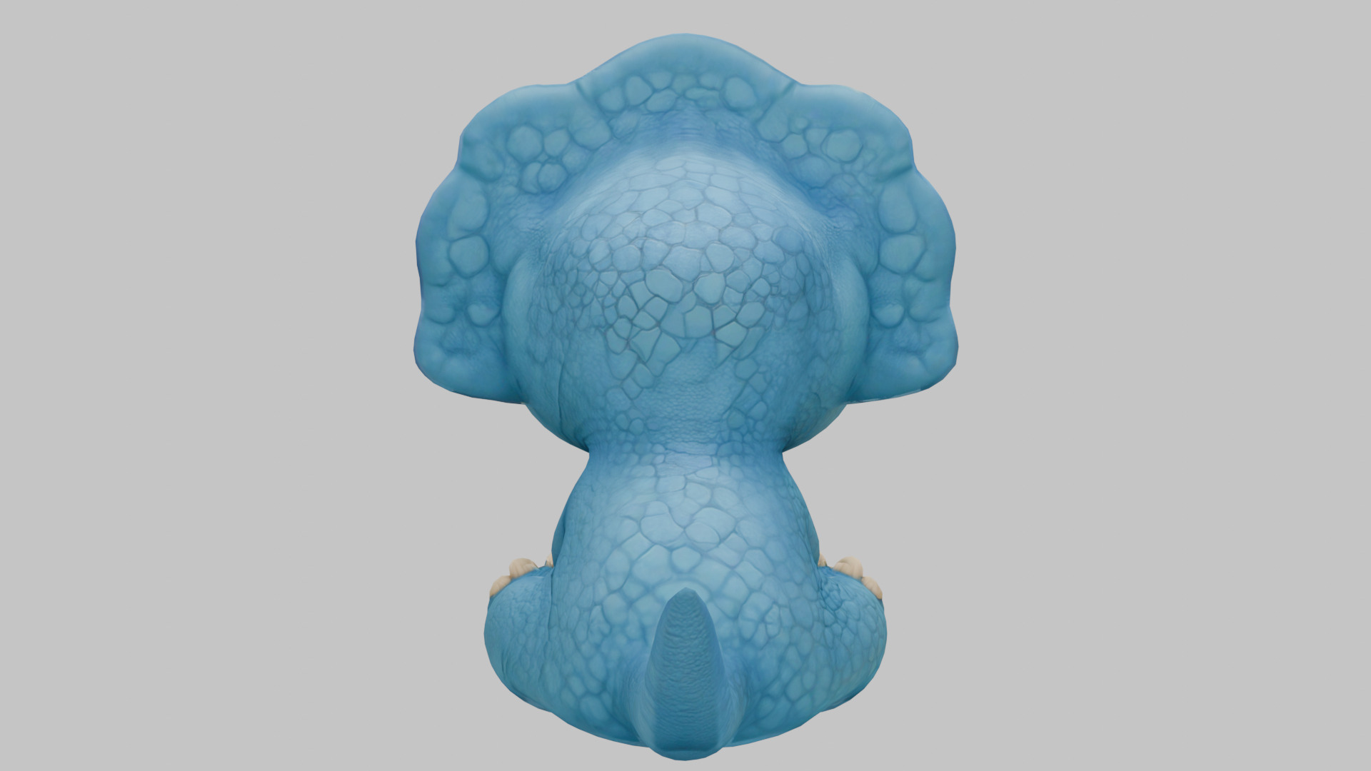 Triceratops Kid Low-poly 3D model_4