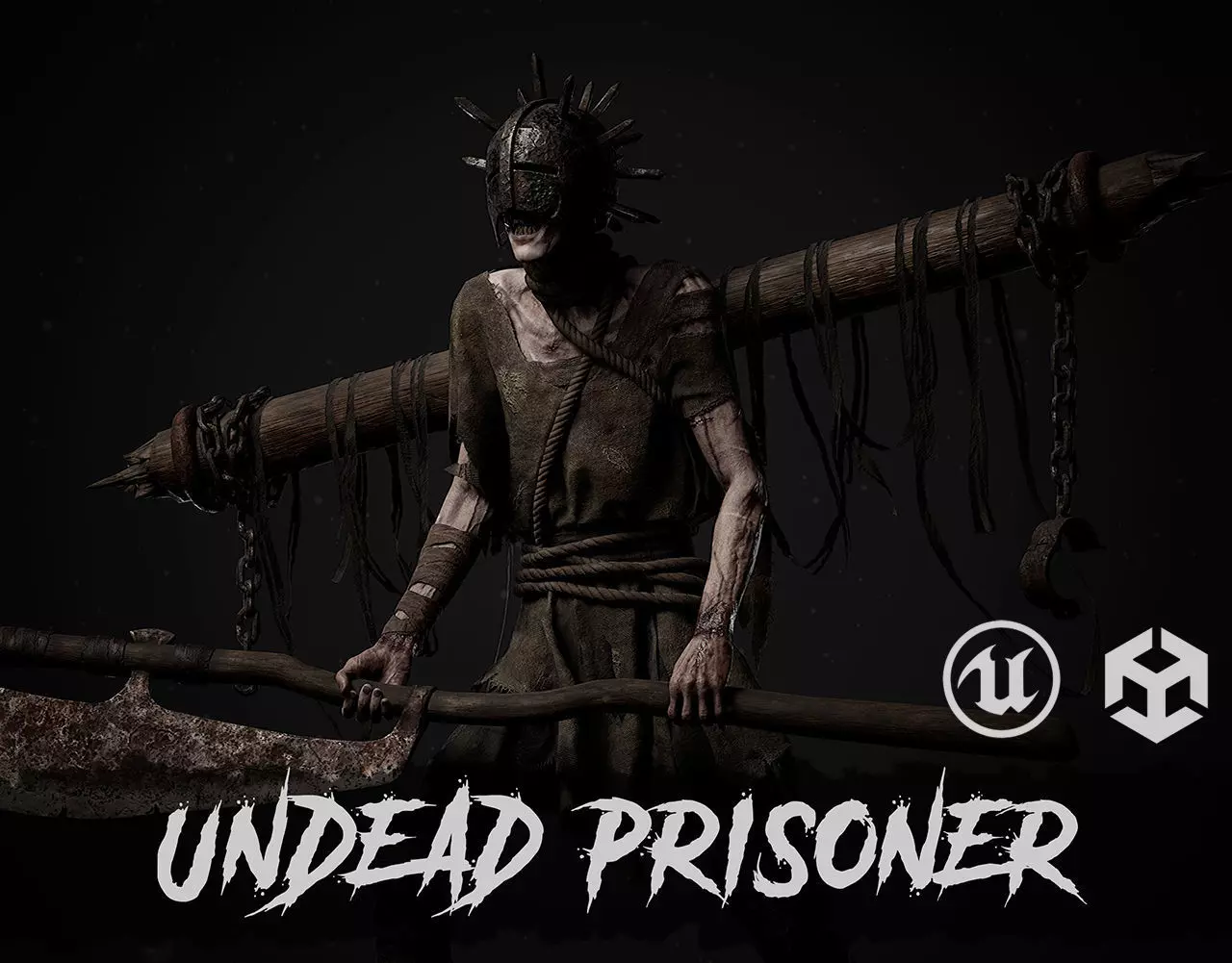 Undead Prisoner Low-poly 3D model