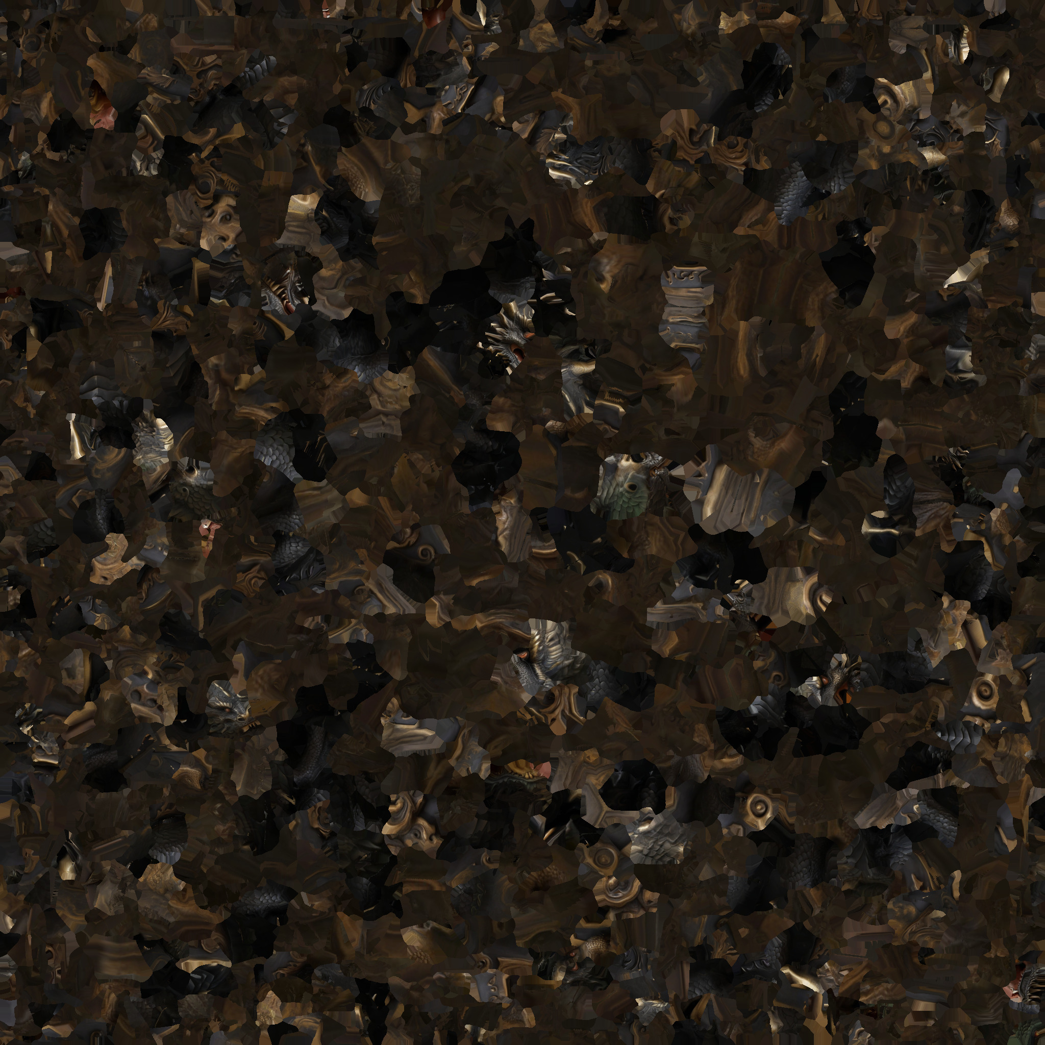 Three Headed Dragon Emblem Low-poly 3D model_8