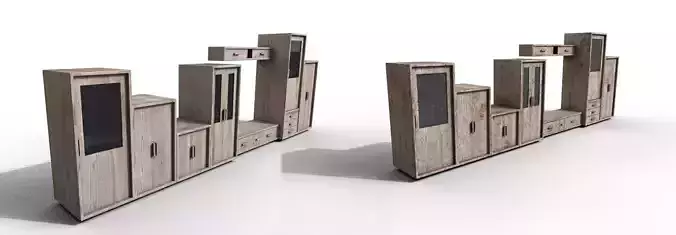 Pack 2 Sets Modern Furniture 3D Model