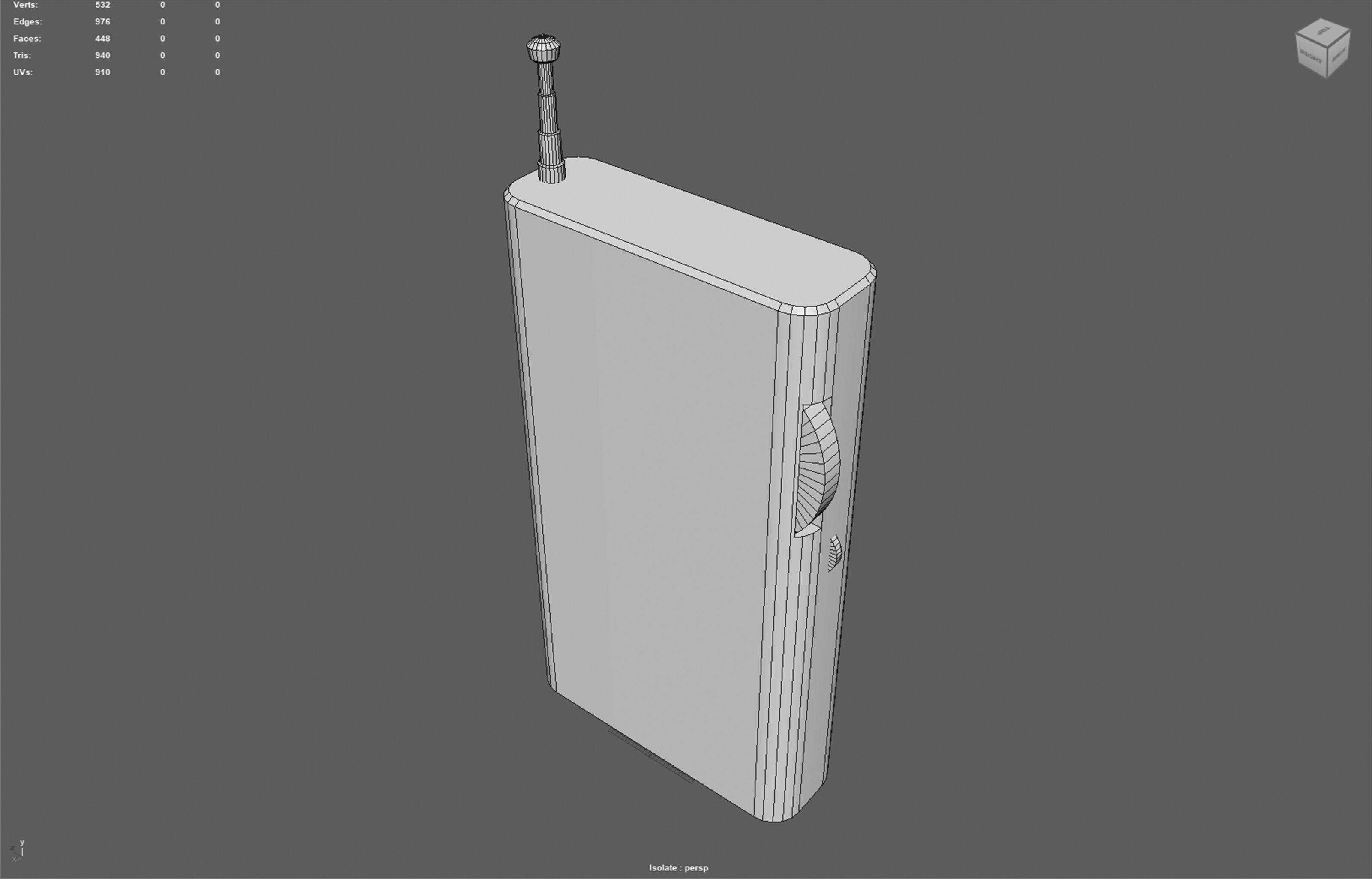 Low Poly AM FM Pocket Radio Low-poly 3D model_18