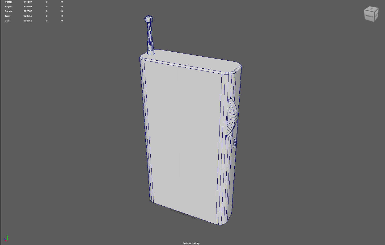 Low Poly AM FM Pocket Radio Low-poly 3D model_11
