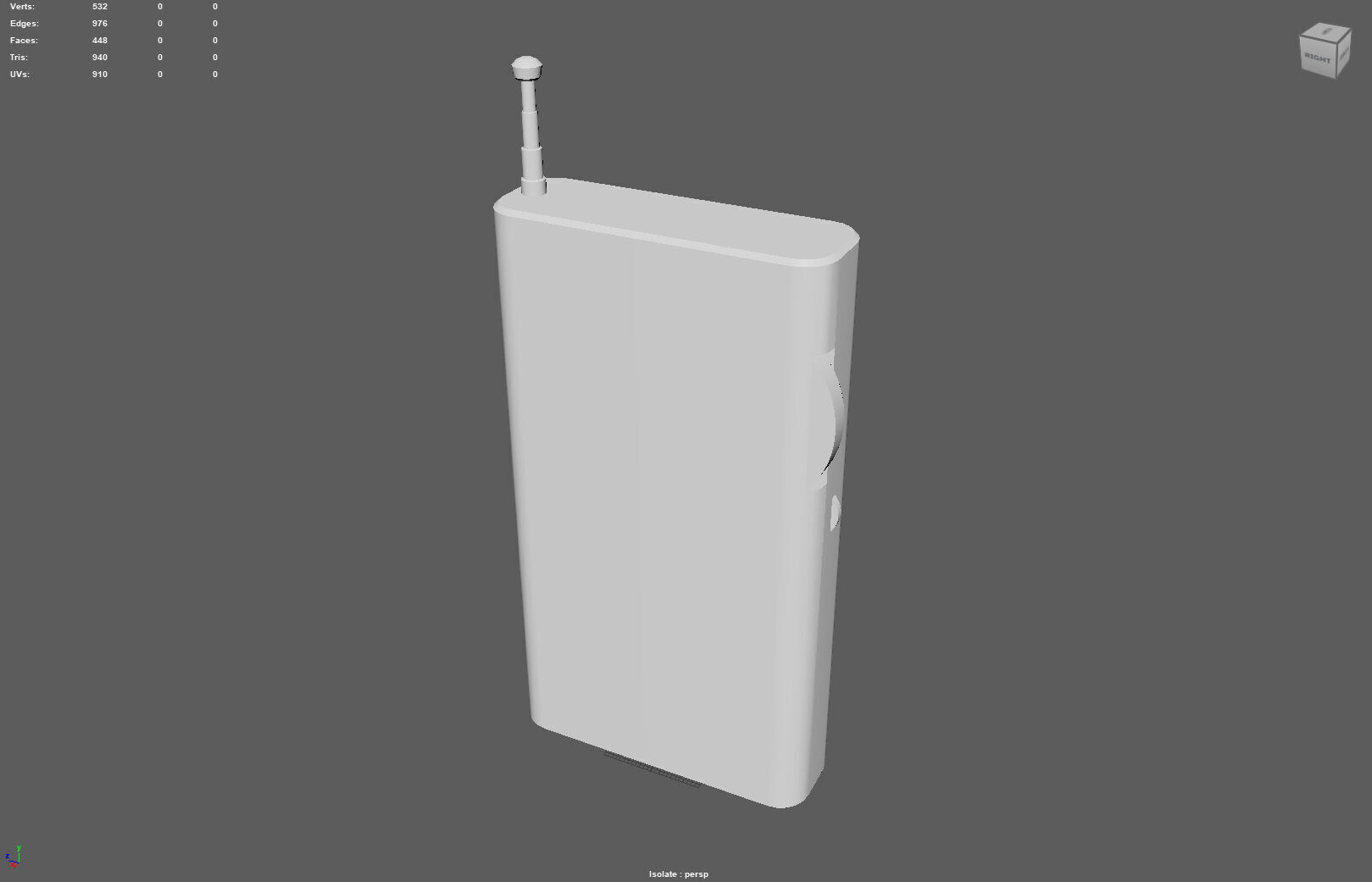 Low Poly AM FM Pocket Radio Low-poly 3D model_10